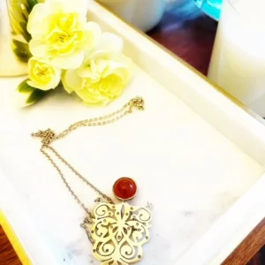 Bastam Pendant Silver Red Agate