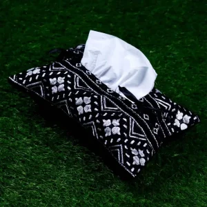 Embroidered Tissue Box Cover-WB